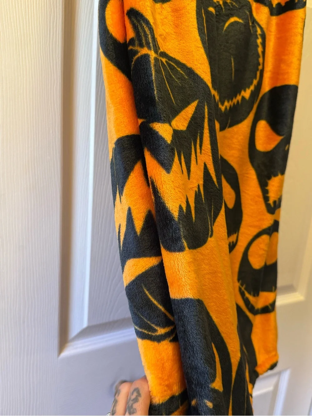 Disney nightmare before Christmas Orange & Black Jack Skellington blanket